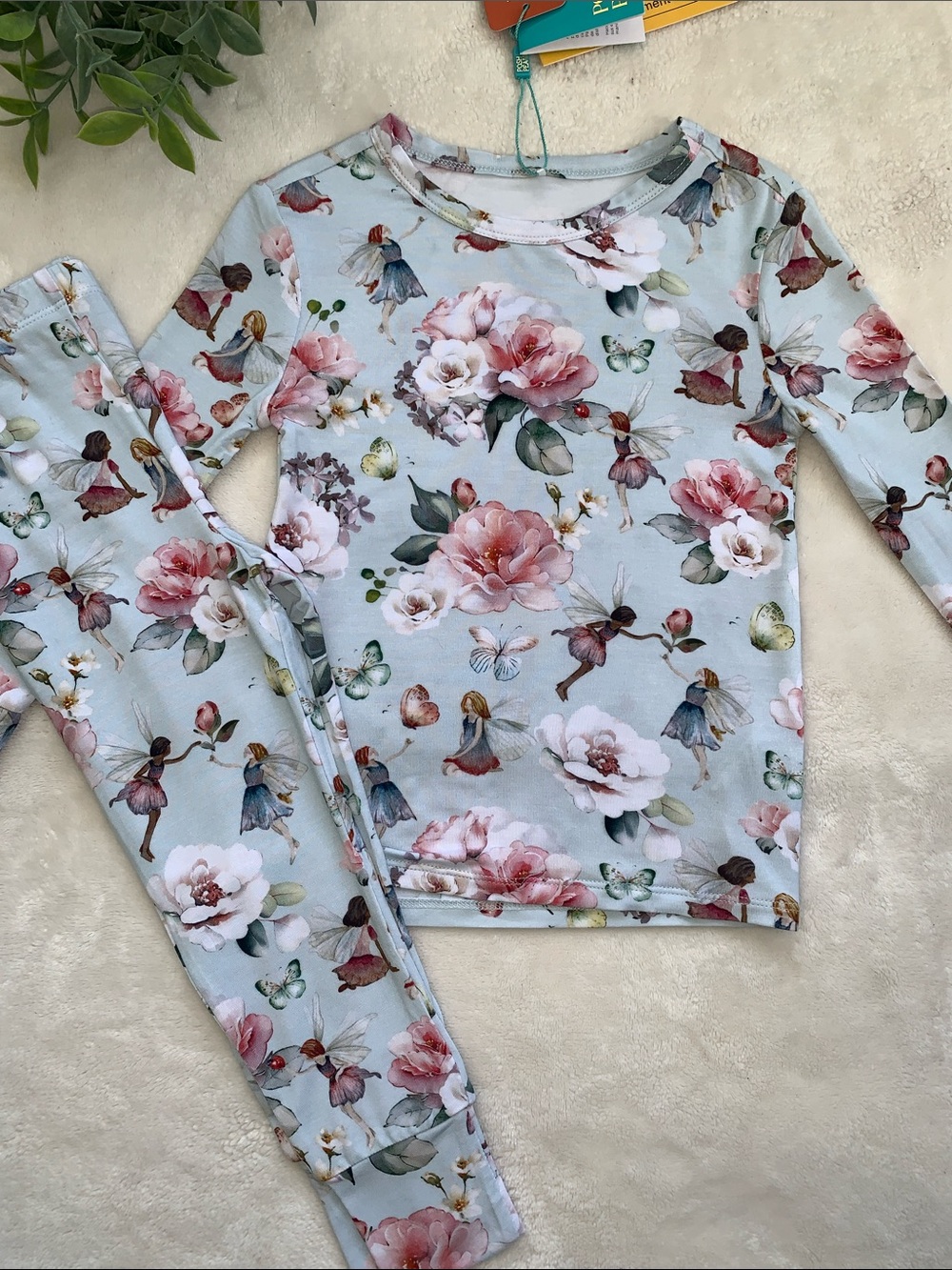 NWT Posh Peanut Melinda Pajama/ Loungewear Set 3T-4T Fairies & Flowers